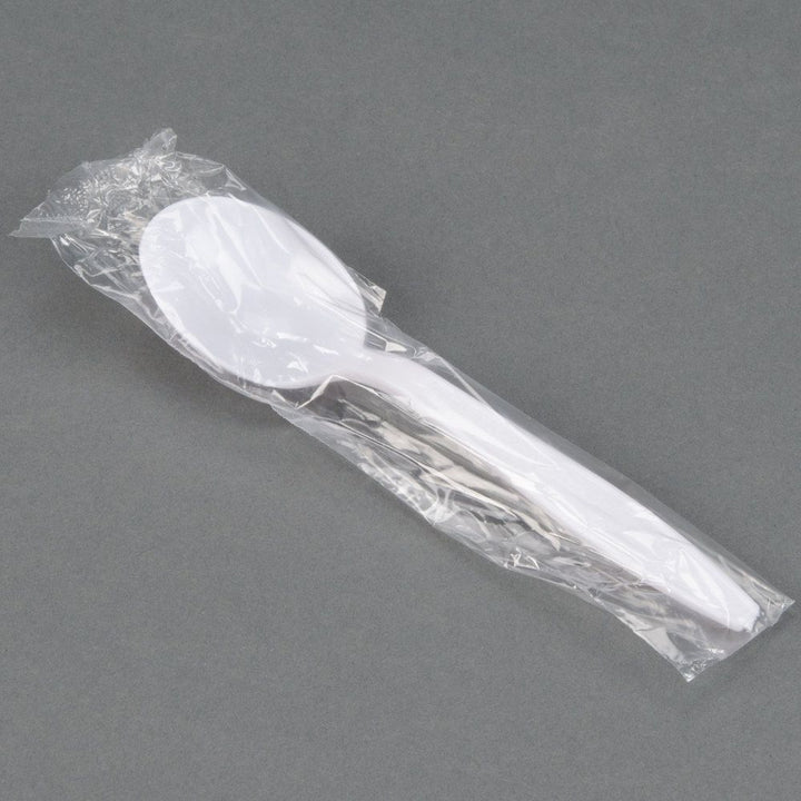 Individually Wrapped White Soup Spoons 1000 Pcs.
