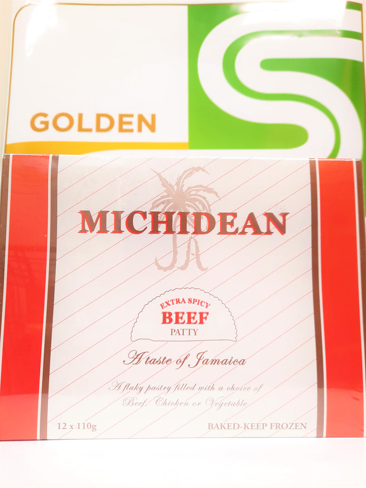 Michidean - Extra Spicy Beef  Patties - Baked 12 / Box