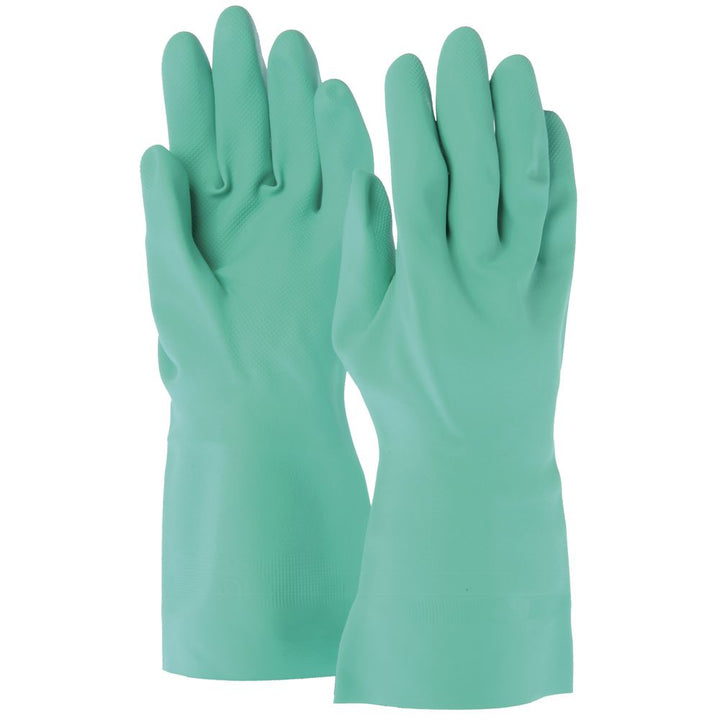 Green 13" Nitrile Gloves Medium 12 Pairs
