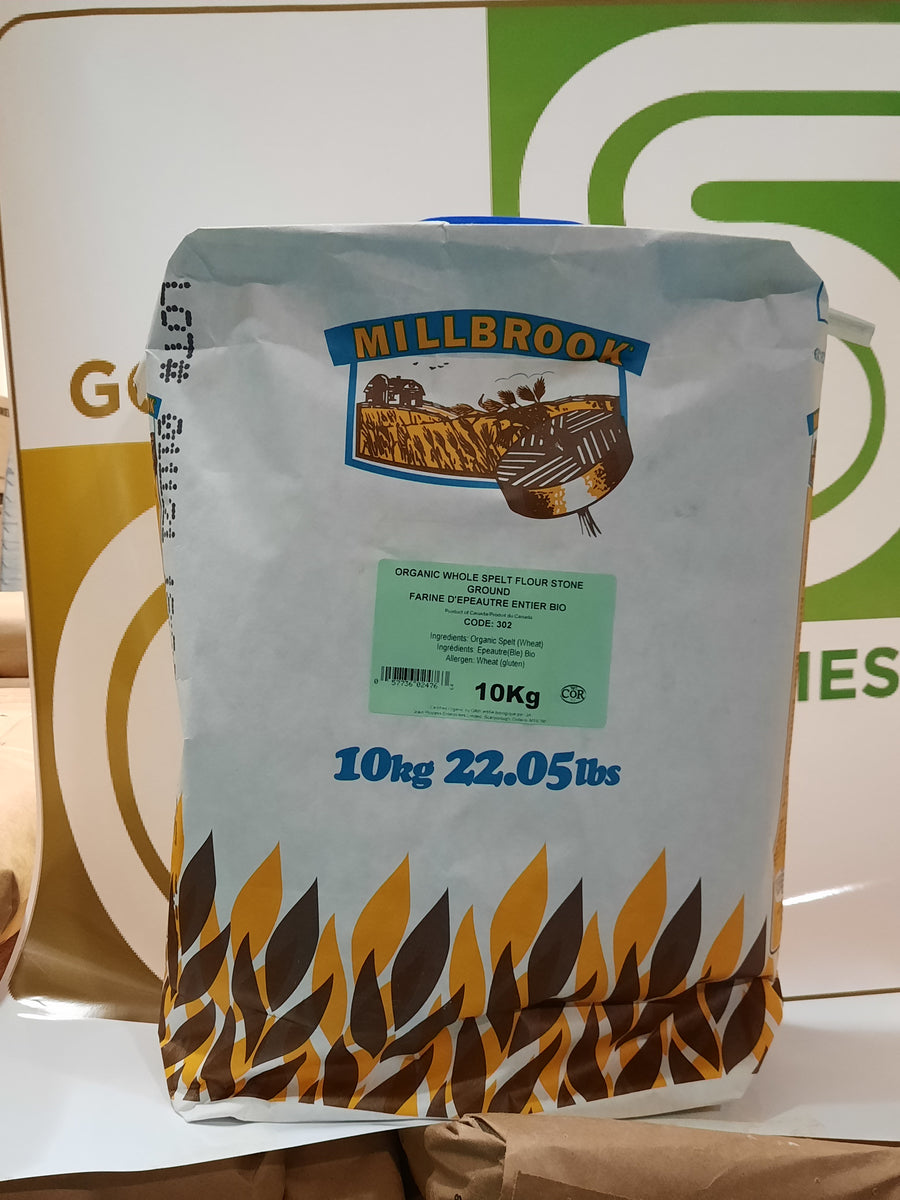 Millbrook - Organic Whole Spelt Flour - Stone Ground 10 Kg