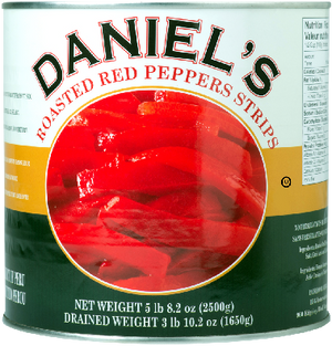 Roasted Red Peppers Strips 100oz x 6 Cans