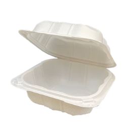5" Medium Size PP Microwavable Sandwich White Container (5" x 5" x 2.75") 250 Pcs.
