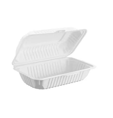 Snap-Lock 9"x5.5"x3' (188) PP Clamshell Microwaveable Containers 200/CS