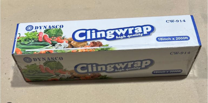 Plastic Film Food Wrap Roll 18"W x 2000'L