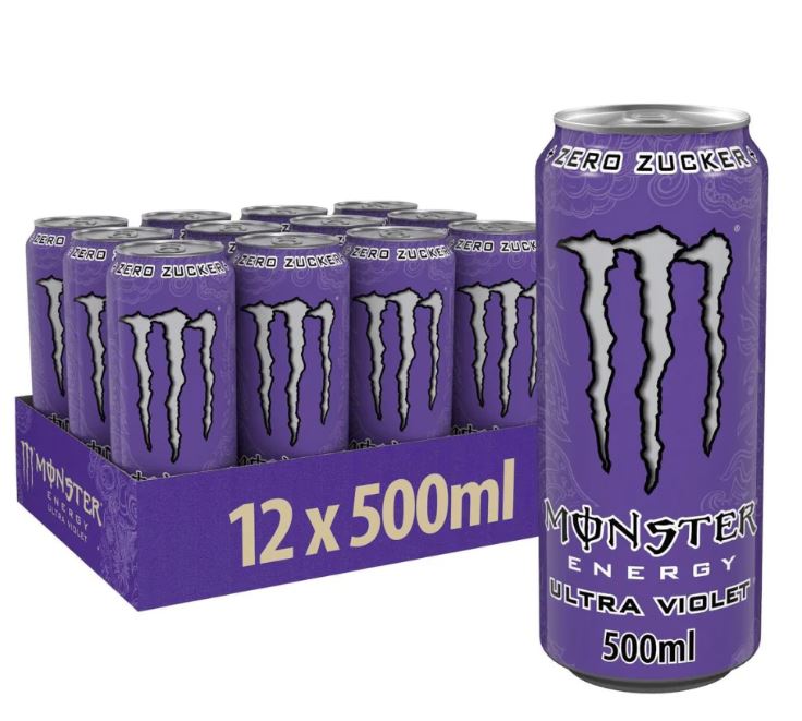 Monster -  Ultra Violet Purple Energy Drink - 12 Cans x 473ml