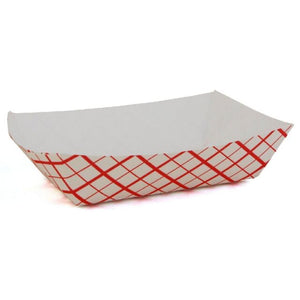 1/2 Lbs. #50 Food Tray Red Checked Design 250 Pcs.