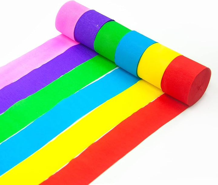 2"x33ft Rainbow Streamers 4 Pcs