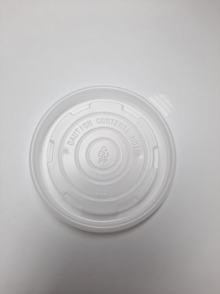 8oz PP Lids For Paper Soup Cups 50 Pcs.