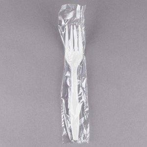 Individually Wrapped White Plastic Forks (PS) 500 Pcs.