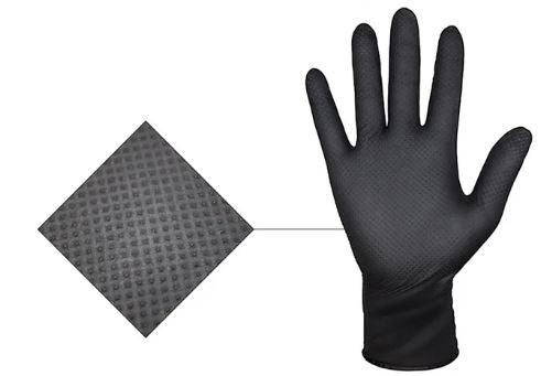 Black Diamond Textured Nitrile Gloves 8 Mil X-Large 100 Pcs