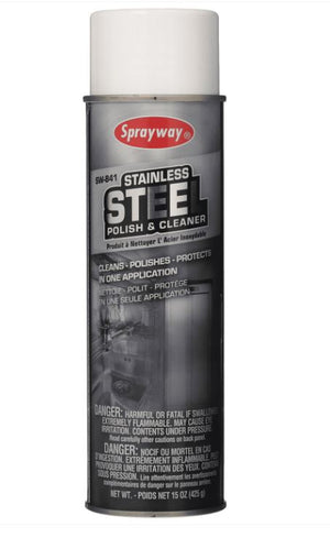 Sprayway - Stainless Steel Polish & Cleaner Spray 20oz x 1 Can