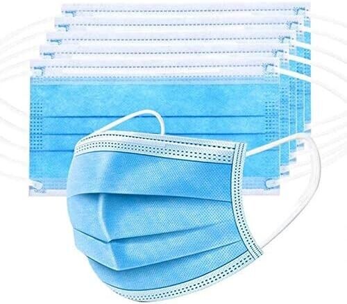 Blue Ear Loop Face Mask 3-ply 50 Pcs