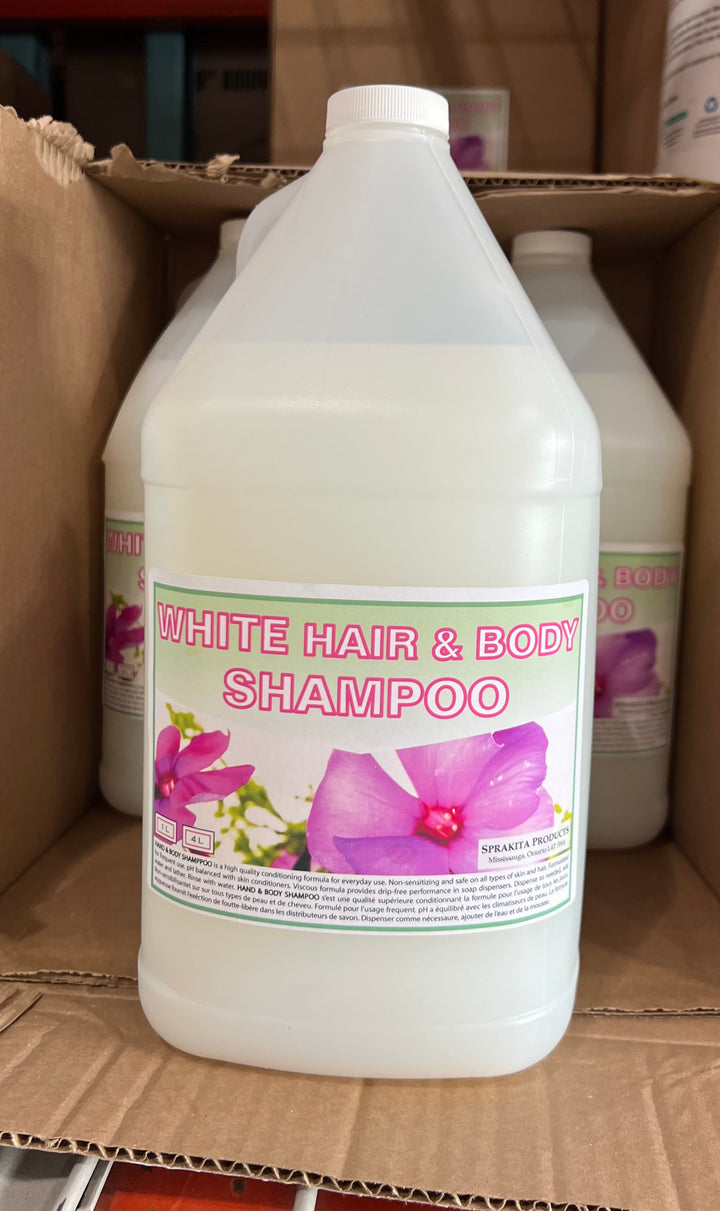 Hair & Body Liquid Shampoo White Soap 4L x 4 Jugs