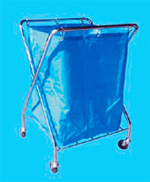Laundry Metal X-Frame Cart + Bag