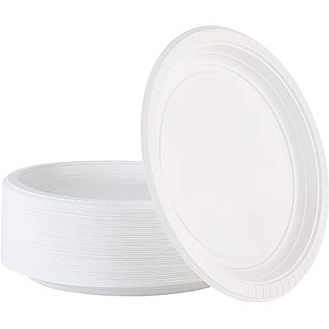 10" Plastic Round Plate 100 Pack