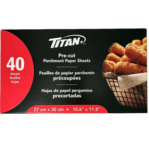 Titan Parchment Sheets Pre-Cut 27 x 30cm 40 Pcs