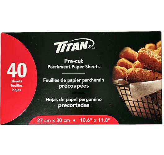 Titan Parchment Sheets Pre-Cut 27 x 30cm 40 Pcs