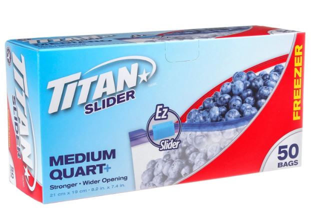 Titan Slider Medium Bags (21cm x 19cm) 50 Pack