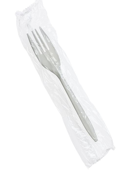 Individually Wrapped White Plastic Forks 1000 Pcs