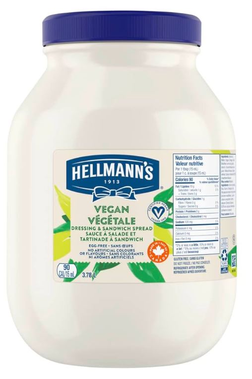 Hellmann Vegan Mayonnaise Egg Less 4L