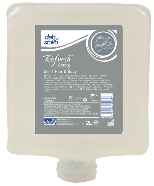 Debb Refresh Hand, Hair & Body Wash 4x2L