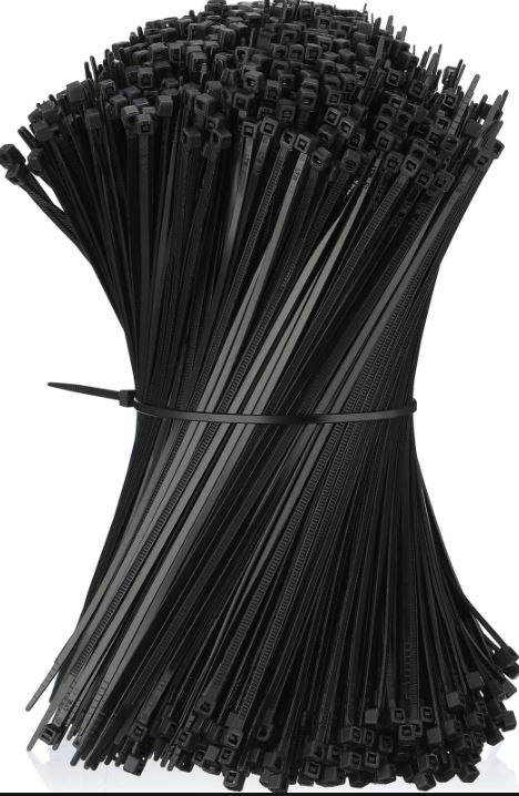 Heavy Duty Black 4.8mm*300mm Indoor and Outdoor Cable Ties 500pcs