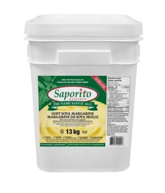 Saporito Soft Soya Margarine 13 Kg Pail