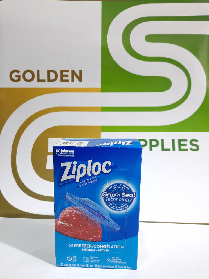 Ziploc Grip'N Seal Medium Bags (17.7 cm x 18.8 cm) 60 Pack