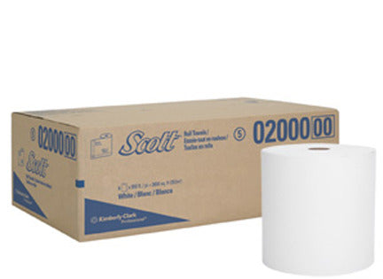 Scott #2000 White Paper Towel 8" x 950 6 Rolls Per Box