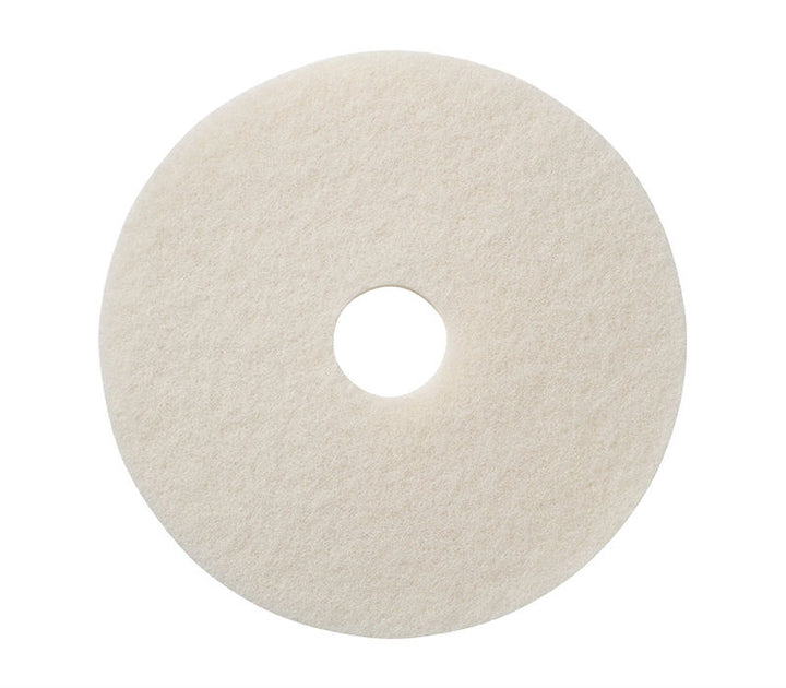 17" White Super Polish Floor Pad 5 Pcs