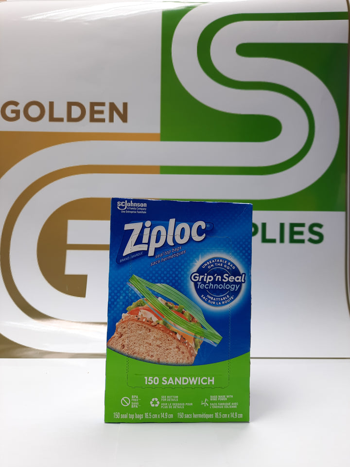 Ziploc Grip'N Seal Sandwich Bags (16.5cm x 14.9cm) 150 Pack