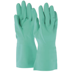 Green 13" Nitrile Gloves Medium 12 Pairs