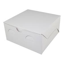 Cake Box 8 x 8 x 3.5" White 250 Pcs.
