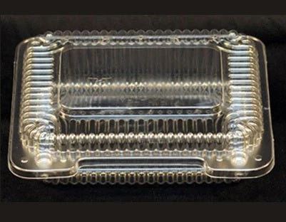 Vel-071 Small Clear Hinged Container 6.9x5.9x1.95 600pcs