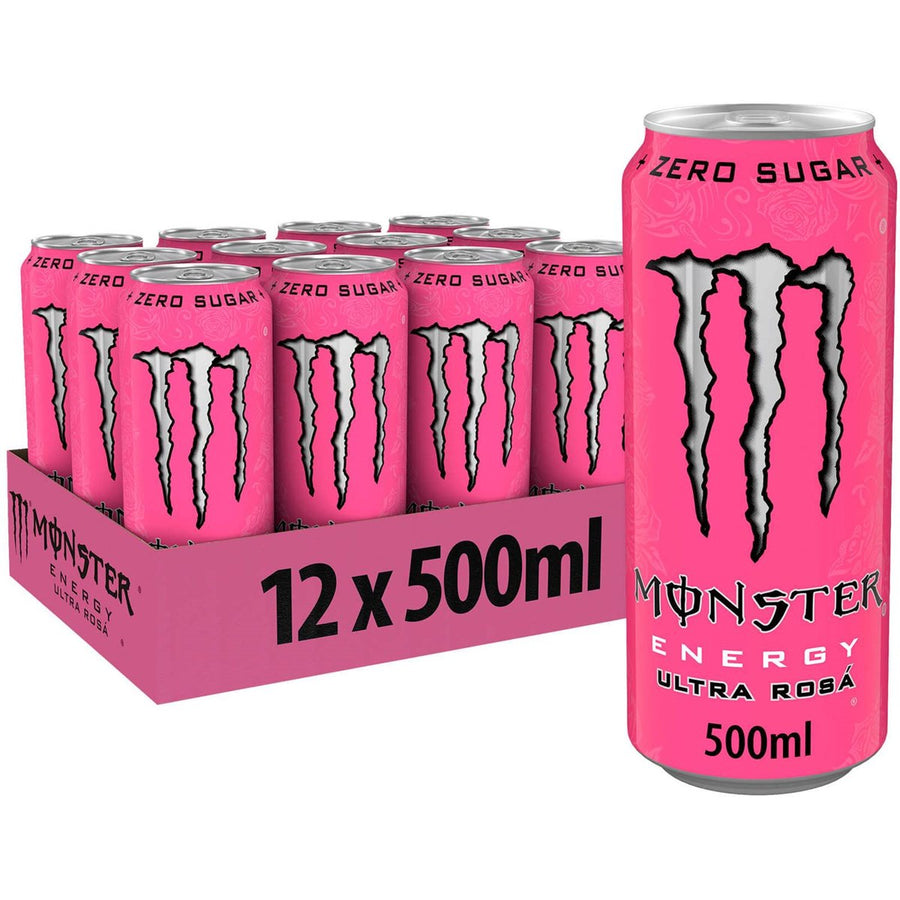 Monster - Rose Energy Drink - 12 Cans x 473ml