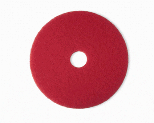 17" Red Spray Buff Floor Pad 5 Pcs