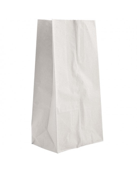 8 Lb White Grocery Paper Bag (6" x 4" x 12 1/4") 500 / Bundle