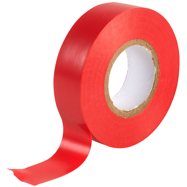 Red P.V.C. Electric Tape 18MM x 20M 12 Rolls