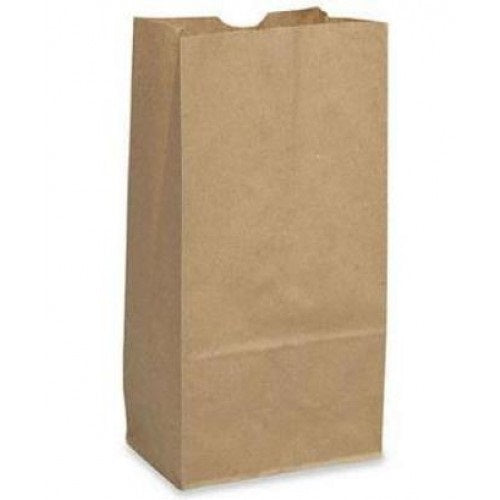 2 Lb Kraft Grocery Paper Bag (4 1/8" x 2 1/2" x 8 1/8") 500 / Bundle