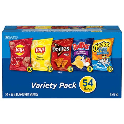 Lay's Variety Chips Pack 54 Bags x 28G