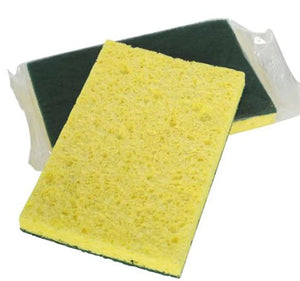 6"x4' Cellulose Sponge With Scouring Pad 1 Pcs