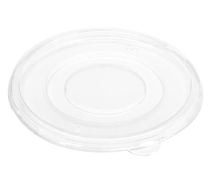 Clear Flat Lid For 24/32oz Round Fiber Bagasse Bowl 75 Pieces