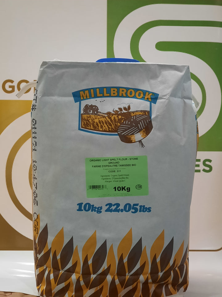 Millbrook - Organic Light Spelt Flour - Stone Ground 10kg