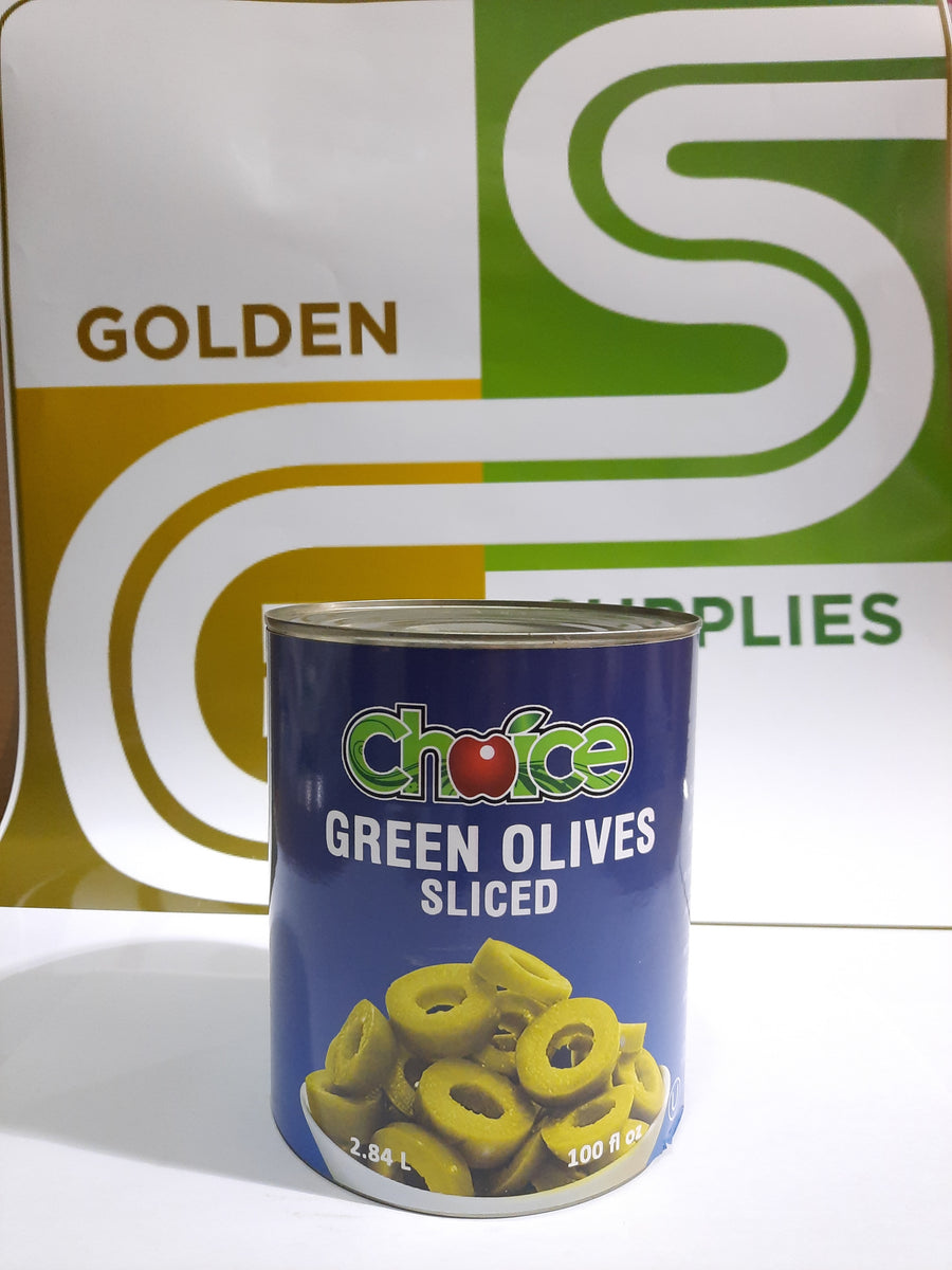 Sliced Green Olives 100oz x 6 Cans