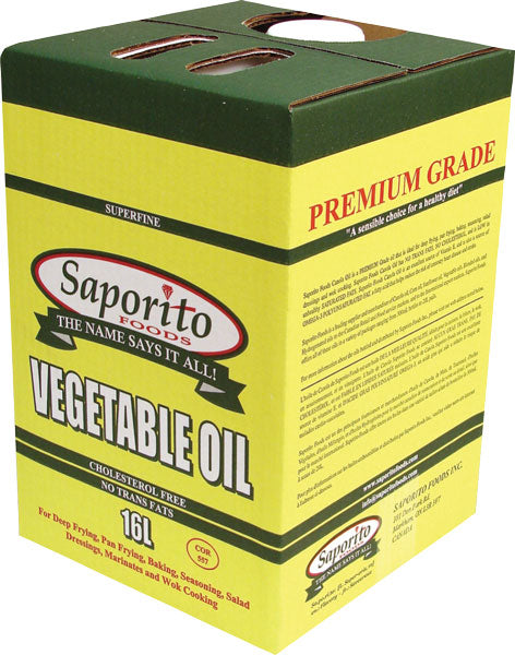 Saporito - Vegetable Oil 16L Cholesterol Free Zero Trans Fat