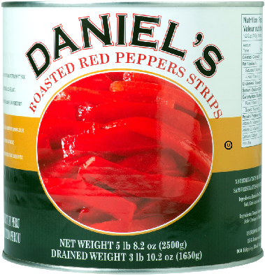Roasted Red Peppers Strips 100oz x 6 Cans