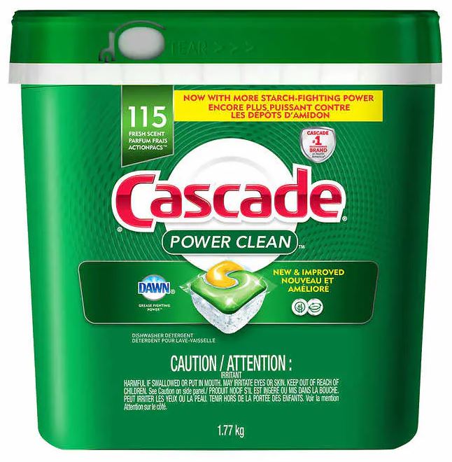 Cascade Power Clean Dishwasher Detergent 115 Count
