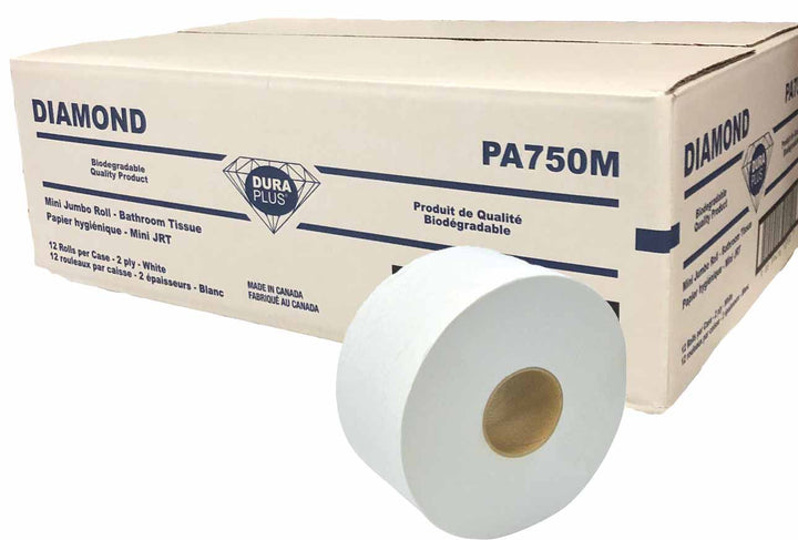 Bathroom Tissue Jrt 2 Ply #750 Core 2.40" 12 Rolls