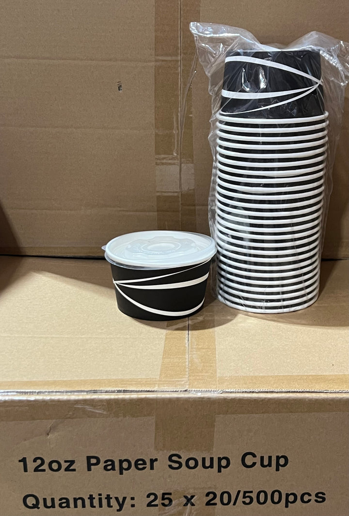 BIP - 12oz Soup Paper Cups 500 Pcs.