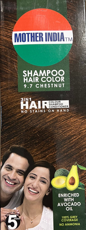 Chestnut Hair Colour Shampoo 400 ML Bottle Mother India